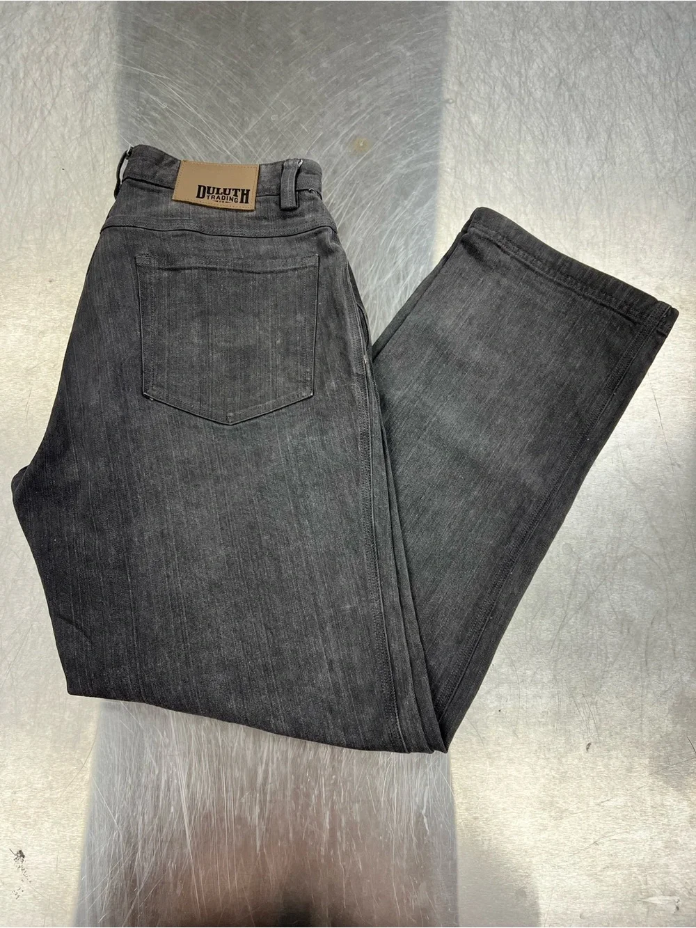 Duluth Trading Co Men's Charcoal Black Straight Jeans 32 x 32